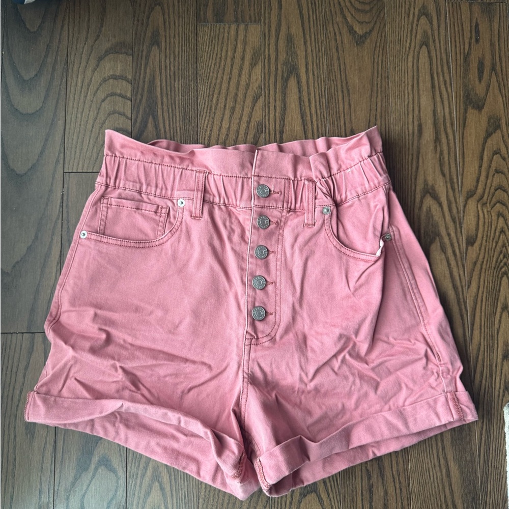 Express Paperbag waist pink Women's Shorts